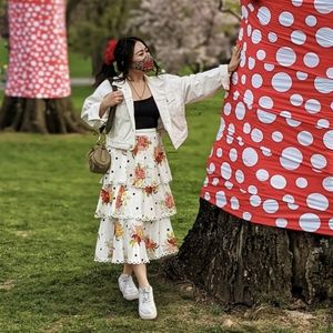 Farm Rio White Nanaju Midi Skirt